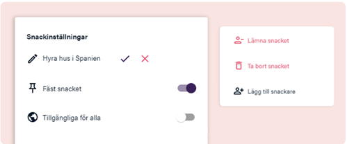 Administrera Chatt i appen