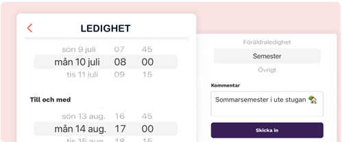 Ledighetsansökan Personalapp