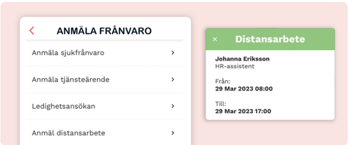 Frånvaroanmälan Personalapp